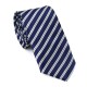 Slim kravata - bílo - modré proužky