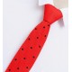 Pletená kravata MARROM - červená s puntíky