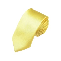 Žlto / zelenkavá kravata SLIM - lesklá