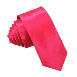 Růžová kravata - lesklá