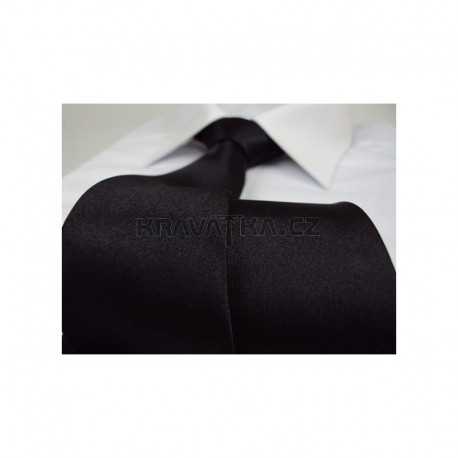 Černá kravata - lesklá
