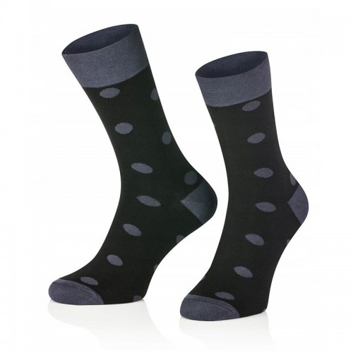 Pánské ponožky MARROM - černé s puntíky 41/43