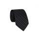 Hedvábná kravata MARROM - černá s proužky